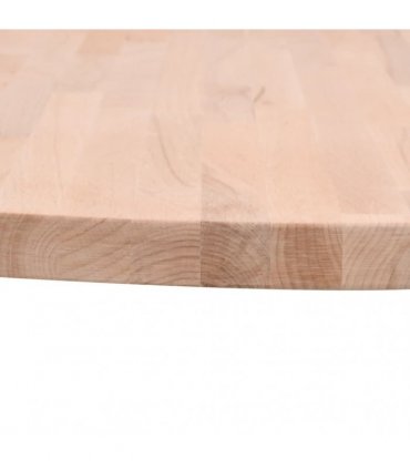 vidaXL Table Top Ø60x2.5 cm Round Solid Wood Beech — Colour: light brown, Size: 60 x 2.5 cm