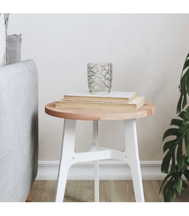 vidaXL Table Top Ø30x1.5 cm Round Solid Wood Beech — Colour: light brown, Size: 30 x 1.5 cm
