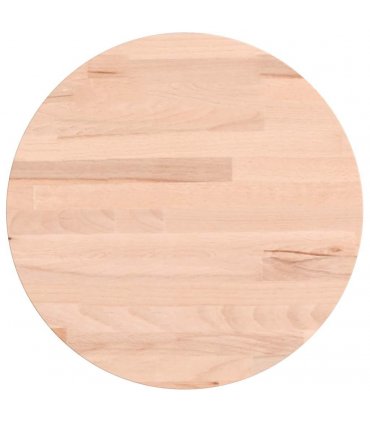 vidaXL Table Top Ø30x1.5 cm Round Solid Wood Beech — Colour: light brown, Size: 30 x 1.5 cm