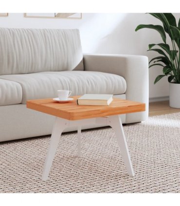 vidaXL Table Top 50x50x4 cm Square Solid Wood Beech — Colour: brown, Size: 50 x 50 x 4 cm