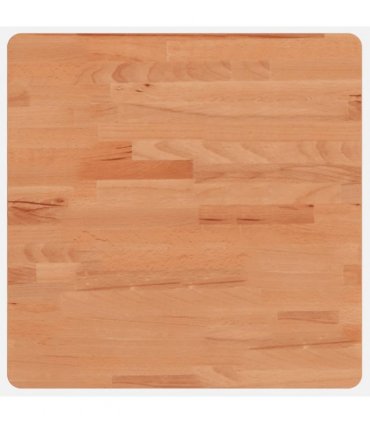 vidaXL Table Top 50x50x4 cm Square Solid Wood Beech — Colour: brown, Size: 50 x 50 x 4 cm