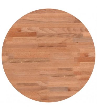vidaXL Table Top Ø40x2.5 cm Round Solid Wood Beech — Colour: brown, Size: 40 x 2.5 cm