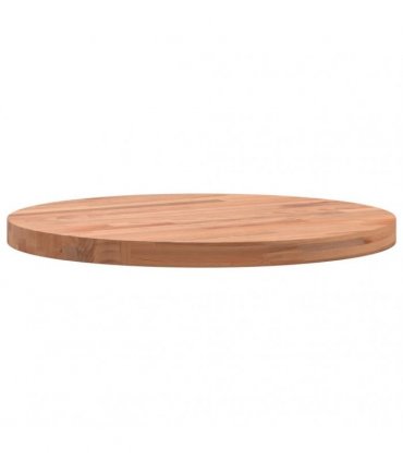 vidaXL Table Top Ø40x2.5 cm Round Solid Wood Beech — Colour: brown, Size: 40 x 2.5 cm