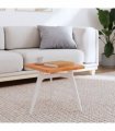 vidaXL Table Top 40x40x2.5 cm Square Solid Wood Beech — Colour: brown, Size: 40 x 40 x 2.5 cm