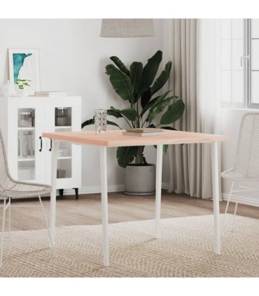 vidaXL Table Top 80x80x2.5 cm Square Solid Wood Beech — Colour: light brown, Size: 80 x 80 x 2.5 cm