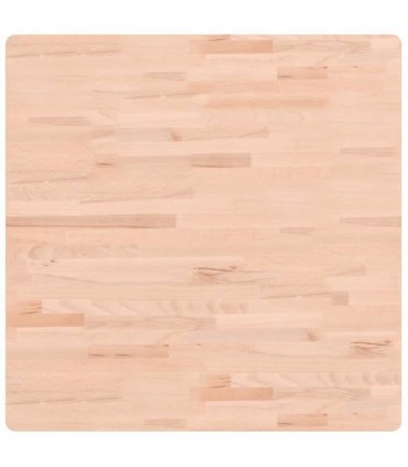 vidaXL Table Top 80x80x2.5 cm Square Solid Wood Beech — Colour: light brown, Size: 80 x 80 x 2.5 cm