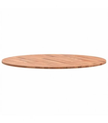 vidaXL Table Top Ø80x1.5 cm Round Solid Wood Beech — Colour: brown, Size: 80 x 1.5 cm