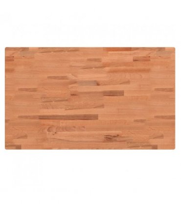 vidaXL Table Top 100x60x4 cm Rectangular Solid Wood Beech — Colour: brown, Size: 100 x 60 x 4 cm