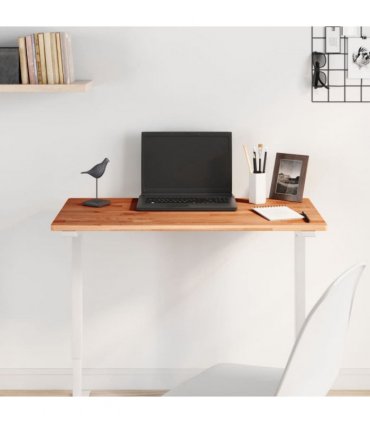 vidaXL Table Top 80x40x1.5 cm Rectangular Solid Wood Beech — Colour: brown, Size: 80 x 40 x 1.5 cm