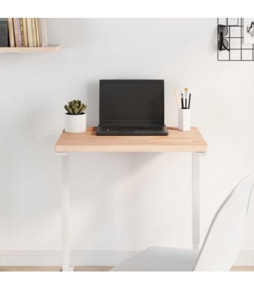 vidaXL Table Top 60x40x2.5 cm Rectangular Solid Wood Beech — Colour: natural, Size: 60 x 40 x 2.5 cm