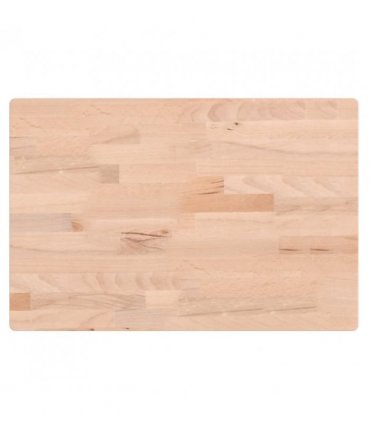 vidaXL Table Top 60x40x2.5 cm Rectangular Solid Wood Beech — Colour: natural, Size: 60 x 40 x 2.5 cm