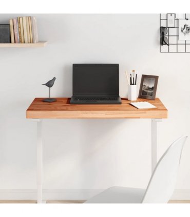 vidaXL Table Top 80x40x4 cm Rectangular Solid Wood Beech — Colour: brown, Size: 80 x 40 x 4 cm
