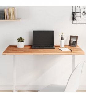 vidaXL Table Top 100x50x1.5 cm Rectangular Solid Wood Beech — Colour: brown, Size: 100 x 50 x 1.5 cm