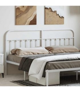 vidaXL Metal Replace Headboard White 180 cm — V0671966360