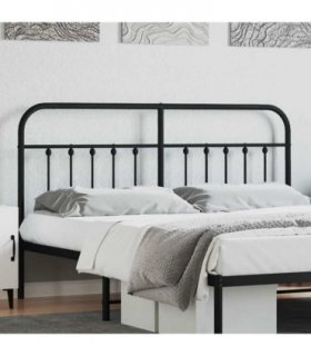 vidaXL Metal Replace Headboard Black 160 cm