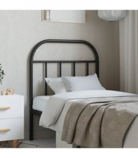 vidaXL Headboard | Black | Steel | 75 cm Width | Durable | Headboard