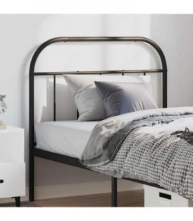 vidaXL Metal Replace Headboard Black 100 cm
