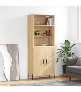 vidaXL Highboard Sonoma Oak 69.5x34x180 cm Engineered Wood — Model: 2 doors
