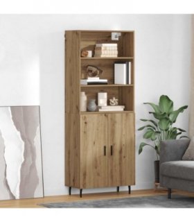 vidaXL Highboard Artisan Oak 69.5 x 34 x 180 cm — Model: 2 doors