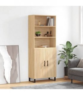 vidaXL Highboard Sonoma Oak 69.5x34x180 cm Engineered Wood — Model: 2 doors — V0671966886