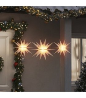 vidaXL Christmas Lights with LEDs 3 pcs Foldable White