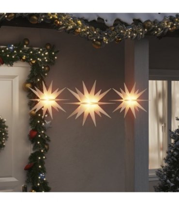 vidaXL Christmas Lights with LEDs 3 pcs Foldable White