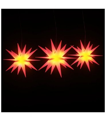 vidaXL Christmas Lights with LEDs 3 pcs Foldable Red
