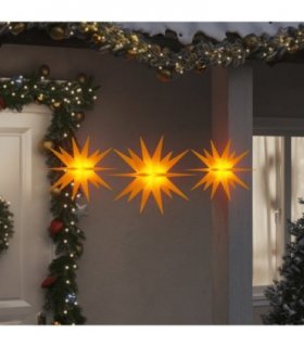 vidaXL Christmas Lights with LEDs 3 pcs Foldable Yellow