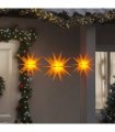 vidaXL Christmas Lights with LEDs 3 pcs Foldable Yellow