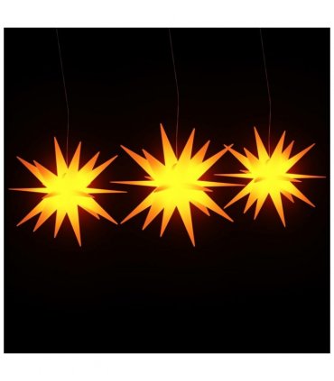 vidaXL Christmas Lights with LEDs 3 pcs Foldable Yellow