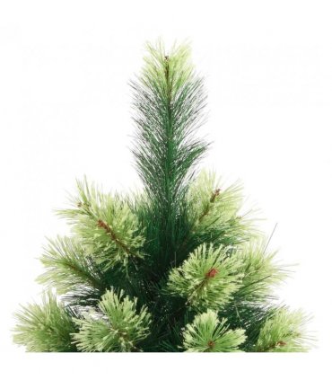 vidaXL Artificial Hinged Christmas Tree with Stand 210 cm