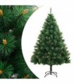 vidaXL Artificial Hinged Christmas Tree with Stand 180 cm — V0671967156