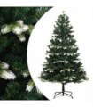 vidaXL Artificial Hinged Christmas Tree with Flocked Snow 240 cm