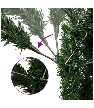 vidaXL Artificial Hinged Christmas Tree with Flocked Snow 240 cm