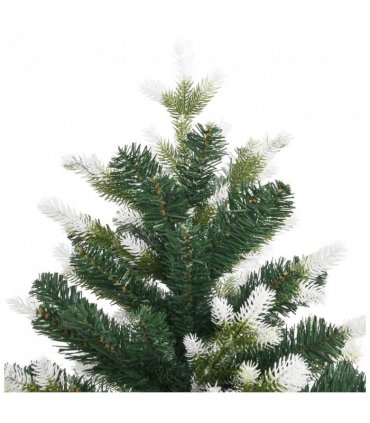 vidaXL Artificial Hinged Christmas Tree with Flocked Snow 240 cm