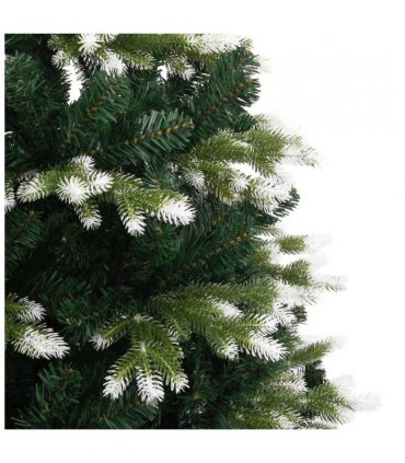 vidaXL Artificial Hinged Christmas Tree with Flocked Snow 150 cm