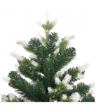 vidaXL Artificial Hinged Christmas Tree with Flocked Snow 150 cm