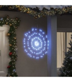 vidaXL Christmas Starburst Lights 140 LEDs 2 pcs Cold White 17 cm