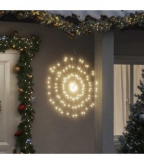 vidaXL Christmas Starburst Lights 140 LEDs 4 pcs Warm White 17 cm