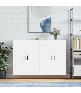 vidaXL Wall Mounted Cabinets 2 pcs White 69.5x34x90 cm — Model: u shape black