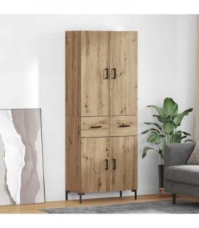 vidaXL Highboard Artisan Oak 69.5 x 34 x 180 cm Engineered Wood — Model: 2 doors 2 drawers — V0671967895