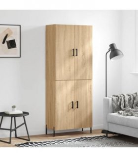 vidaXL Highboard Sonoma Oak 69.5x34x180 cm Engineered Wood — Model: 2 doors — V0671967915