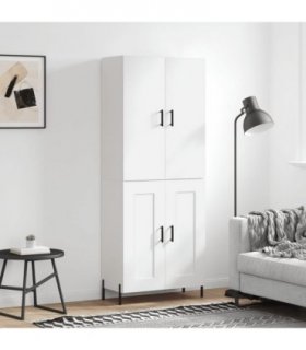 vidaXL Highboard White 69.5x34x180 cm Engineered Wood — Model: 2 wood doors — V0671967927