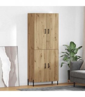vidaXL Highboard Artisan Oak 69.5 x 34 x 180 cm Engineered Wood — Model: 2 doors