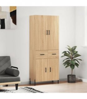 vidaXL Highboard Sonoma Oak 69.5x34x180 cm Engineered Wood — Model: 2 doors 2 drawers — V0671967941