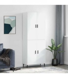 vidaXL Highboard White 69.5x34x180 cm Engineered Wood — Model: 2 doors — V0671967954