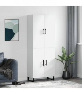 vidaXL Highboard White 69.5x34x180 cm Engineered Wood — Model: 2 doors — V0671968012