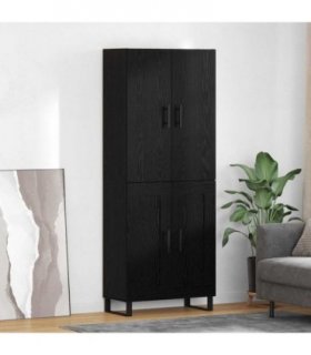 vidaXL Highboard 2 pcs Black Oak 69.5 x 34 x 180 cm — Model: 2 wood doors
