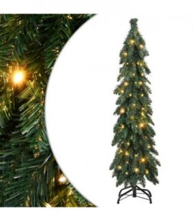 vidaXL Artificial Pre-lit Christmas Tree with 60 LEDs 120 cm — Colour: green