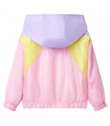 Kids' Hooded Jacket with Zip Multicolour 116 — Colour: pink, Size: 116 (5-6y)